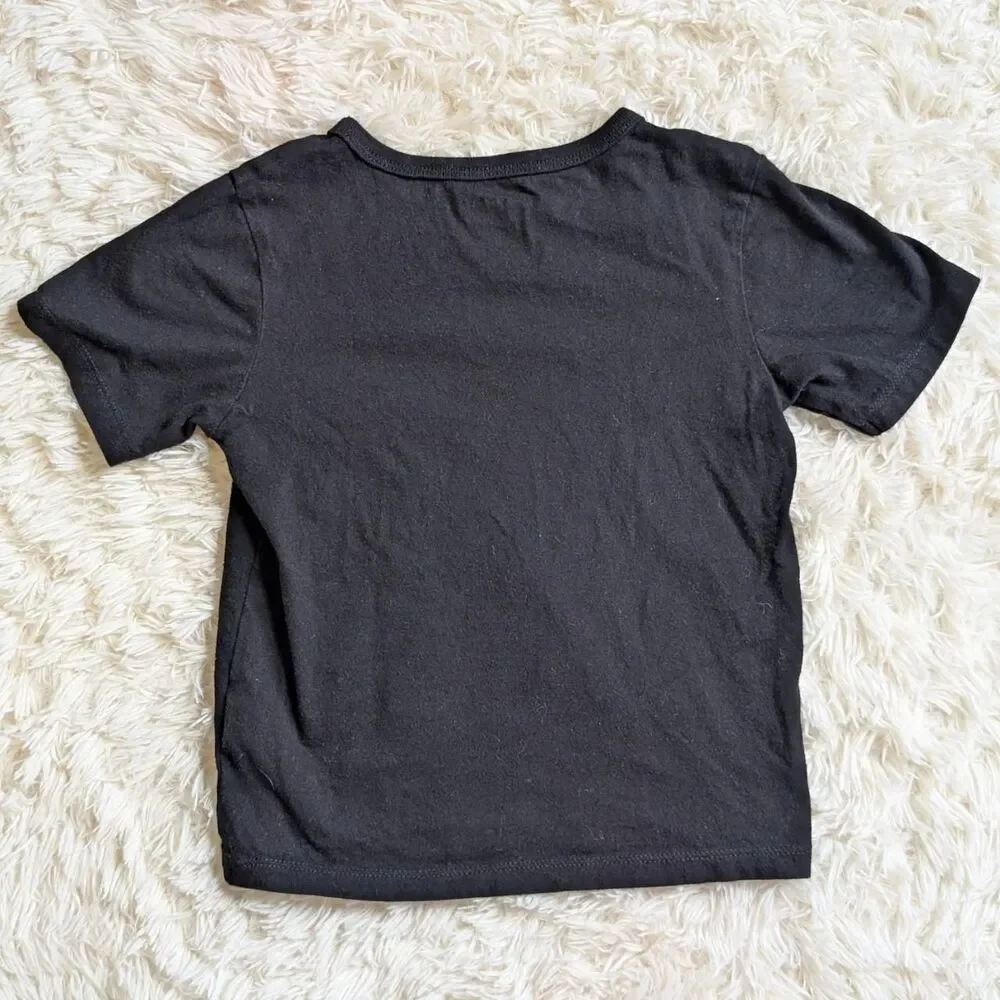 The Children's Place Boys Size 3T Neutral Minimalist Solid Black Cotton Shirt